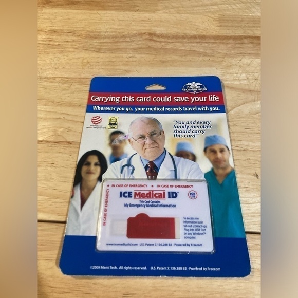 4/$25 ICE Medical ID USB card. New & never used. Pretty cool 😎 - Picture 2 of 3